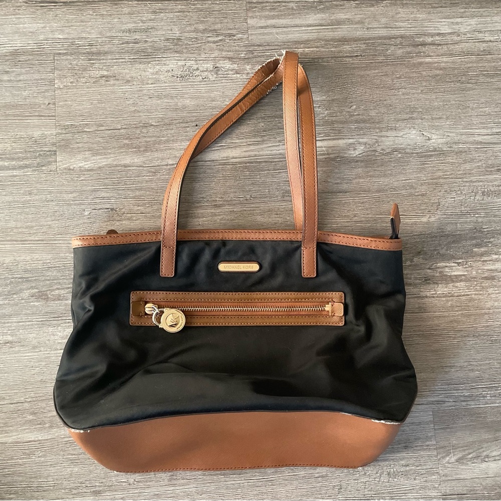 Michael Kors Kempton Black Canvas Tote Bag